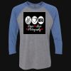 Unisex Triblend Three-Quarter Raglan T-Shirt Thumbnail