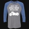 Unisex Triblend Three-Quarter Raglan T-Shirt Thumbnail