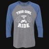 Unisex Triblend Three-Quarter Raglan T-Shirt Thumbnail