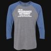 Unisex Triblend Three-Quarter Raglan T-Shirt Thumbnail