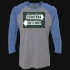 Unisex Triblend Three-Quarter Raglan T-Shirt Thumbnail