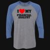 Unisex Triblend Three-Quarter Raglan T-Shirt Thumbnail