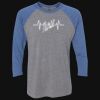Unisex Triblend Three-Quarter Raglan T-Shirt Thumbnail