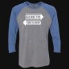 Unisex Triblend Three-Quarter Raglan T-Shirt Thumbnail