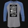Unisex Triblend Three-Quarter Raglan T-Shirt Thumbnail