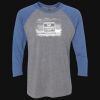 Unisex Triblend Three-Quarter Raglan T-Shirt Thumbnail