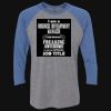 Unisex Triblend Three-Quarter Raglan T-Shirt Thumbnail