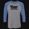 Unisex Triblend Three-Quarter Raglan T-Shirt Thumbnail