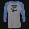 Unisex Triblend Three-Quarter Raglan T-Shirt Thumbnail