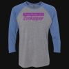 Unisex Triblend Three-Quarter Raglan T-Shirt Thumbnail