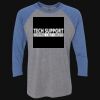 Unisex Triblend Three-Quarter Raglan T-Shirt Thumbnail