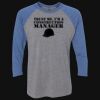 Unisex Triblend Three-Quarter Raglan T-Shirt Thumbnail