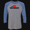 Unisex Triblend Three-Quarter Raglan T-Shirt Thumbnail