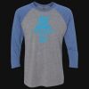 Unisex Triblend Three-Quarter Raglan T-Shirt Thumbnail