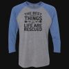 Unisex Triblend Three-Quarter Raglan T-Shirt Thumbnail
