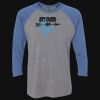 Unisex Triblend Three-Quarter Raglan T-Shirt Thumbnail