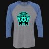 Unisex Triblend Three-Quarter Raglan T-Shirt Thumbnail