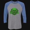 Unisex Triblend Three-Quarter Raglan T-Shirt Thumbnail
