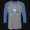 Unisex Triblend Three-Quarter Raglan T-Shirt Thumbnail