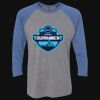 Unisex Triblend Three-Quarter Raglan T-Shirt Thumbnail