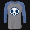 Unisex Triblend Three-Quarter Raglan T-Shirt Thumbnail
