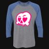 Unisex Triblend Three-Quarter Raglan T-Shirt Thumbnail