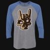Unisex Triblend Three-Quarter Raglan T-Shirt Thumbnail
