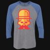 Unisex Triblend Three-Quarter Raglan T-Shirt Thumbnail