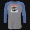 Unisex Triblend Three-Quarter Raglan T-Shirt Thumbnail