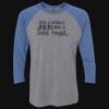 Unisex Triblend Three-Quarter Raglan T-Shirt Thumbnail