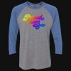 Unisex Triblend Three-Quarter Raglan T-Shirt Thumbnail