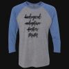 Unisex Triblend Three-Quarter Raglan T-Shirt Thumbnail
