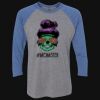 Unisex Triblend Three-Quarter Raglan T-Shirt Thumbnail
