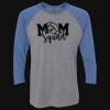 Unisex Triblend Three-Quarter Raglan T-Shirt Thumbnail