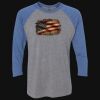 Unisex Triblend Three-Quarter Raglan T-Shirt Thumbnail