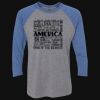Unisex Triblend Three-Quarter Raglan T-Shirt Thumbnail