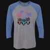 Unisex Triblend Three-Quarter Raglan T-Shirt Thumbnail