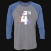 Unisex Triblend Three-Quarter Raglan T-Shirt Thumbnail