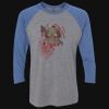 Unisex Triblend Three-Quarter Raglan T-Shirt Thumbnail