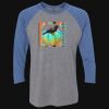 Unisex Triblend Three-Quarter Raglan T-Shirt Thumbnail