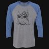 Unisex Triblend Three-Quarter Raglan T-Shirt Thumbnail