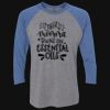 Unisex Triblend Three-Quarter Raglan T-Shirt Thumbnail