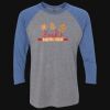 Unisex Triblend Three-Quarter Raglan T-Shirt Thumbnail