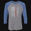 Unisex Triblend Three-Quarter Raglan T-Shirt Thumbnail