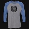 Unisex Triblend Three-Quarter Raglan T-Shirt Thumbnail