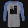 Unisex Triblend Three-Quarter Raglan T-Shirt Thumbnail