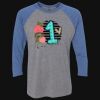 Unisex Triblend Three-Quarter Raglan T-Shirt Thumbnail