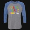 Unisex Triblend Three-Quarter Raglan T-Shirt Thumbnail
