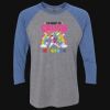 Unisex Triblend Three-Quarter Raglan T-Shirt Thumbnail
