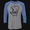 Unisex Triblend Three-Quarter Raglan T-Shirt Thumbnail